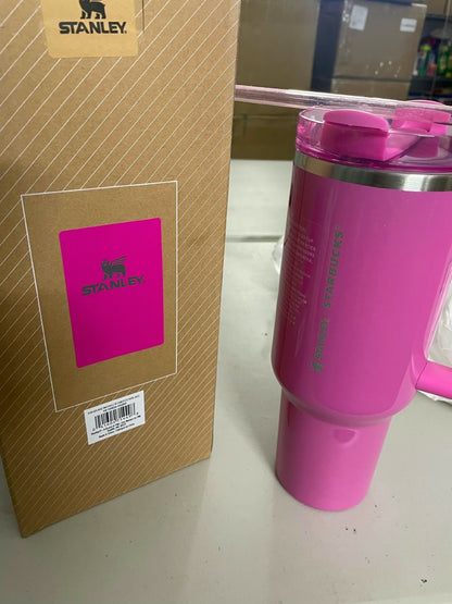 Stanley x Starbucks Quencher H2.0 FlowState Tumbler, 40 oz Pink