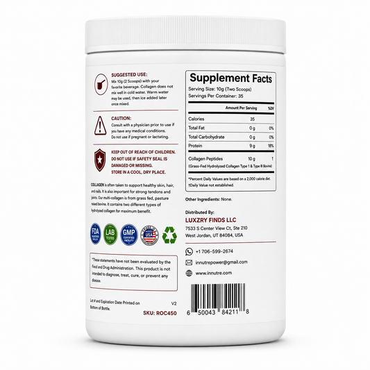 INNUTRE Grass-Fed Collagen Peptides Type 1 & 3