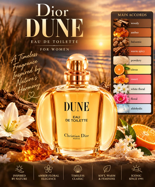 Christian Dior Dune Eau de Toilette for Women 100ml (3.4 oz) | New in Box