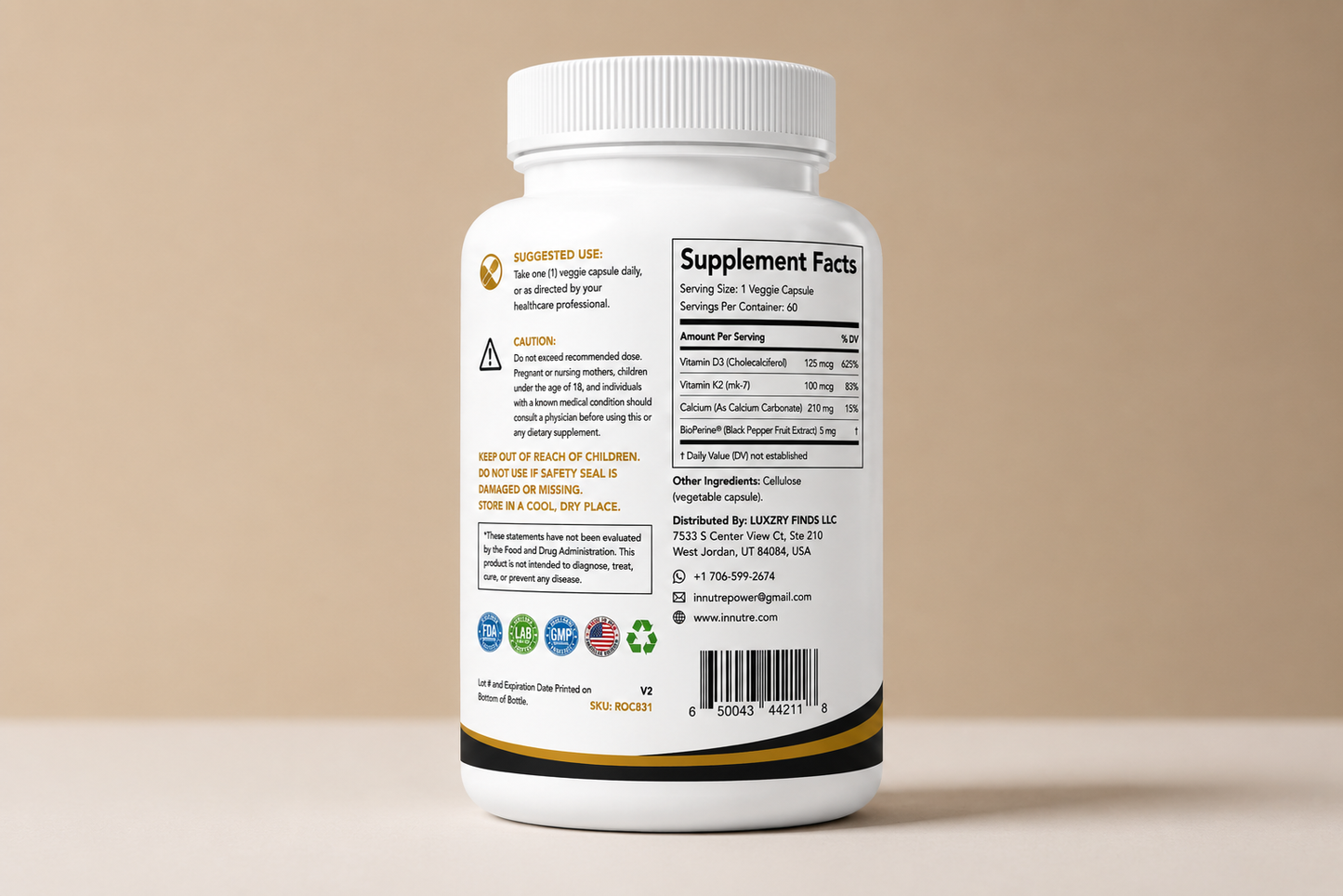 INNUTRE Vitamin K2 + D3